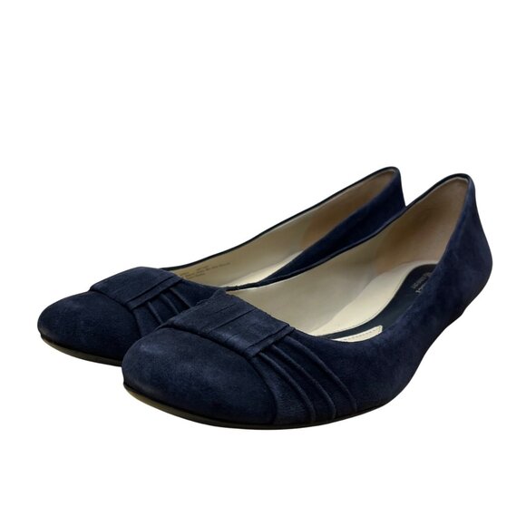 Naturalizer Women’s Inky Blue Navy Suede Leather N5 Comfort Flats Shoes Size 12M - Picture 3 of 9